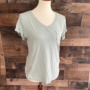 Style & Co. Green Fitted Short Sleeve T-Shirt